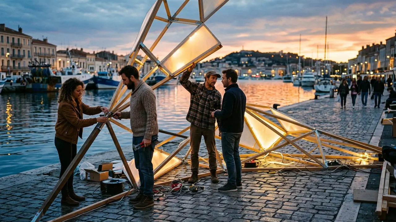 Installation sur site d'une structure artistique écologique sur le littoral sétois