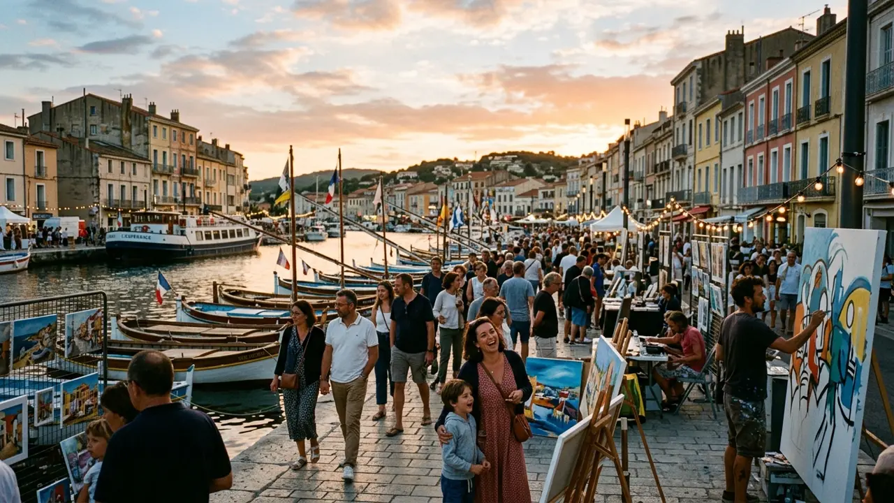 Événement d'art populaire et rassemblement citoyen le long des canaux de Sète