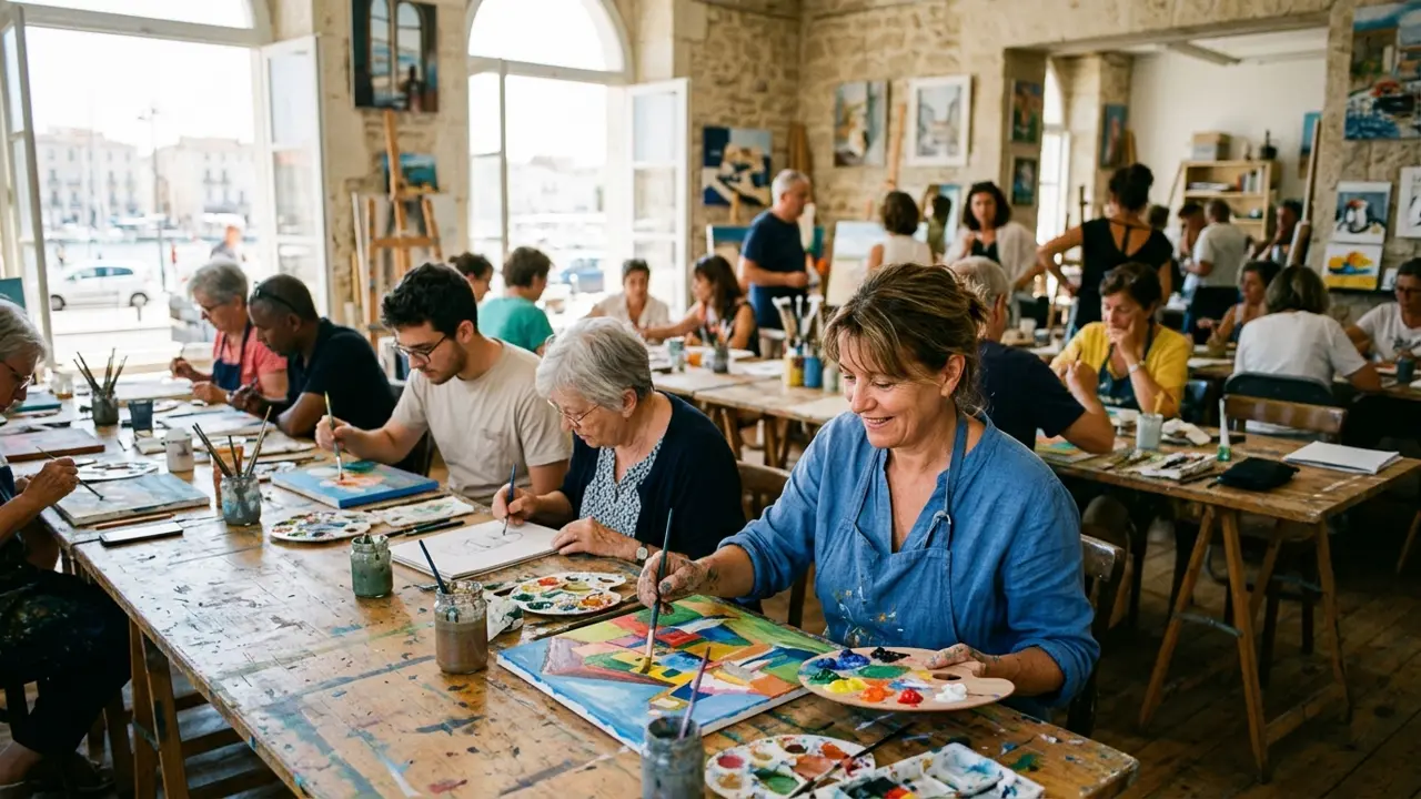 Atelier de création plastique citoyenne au bord du canal royal de Sète